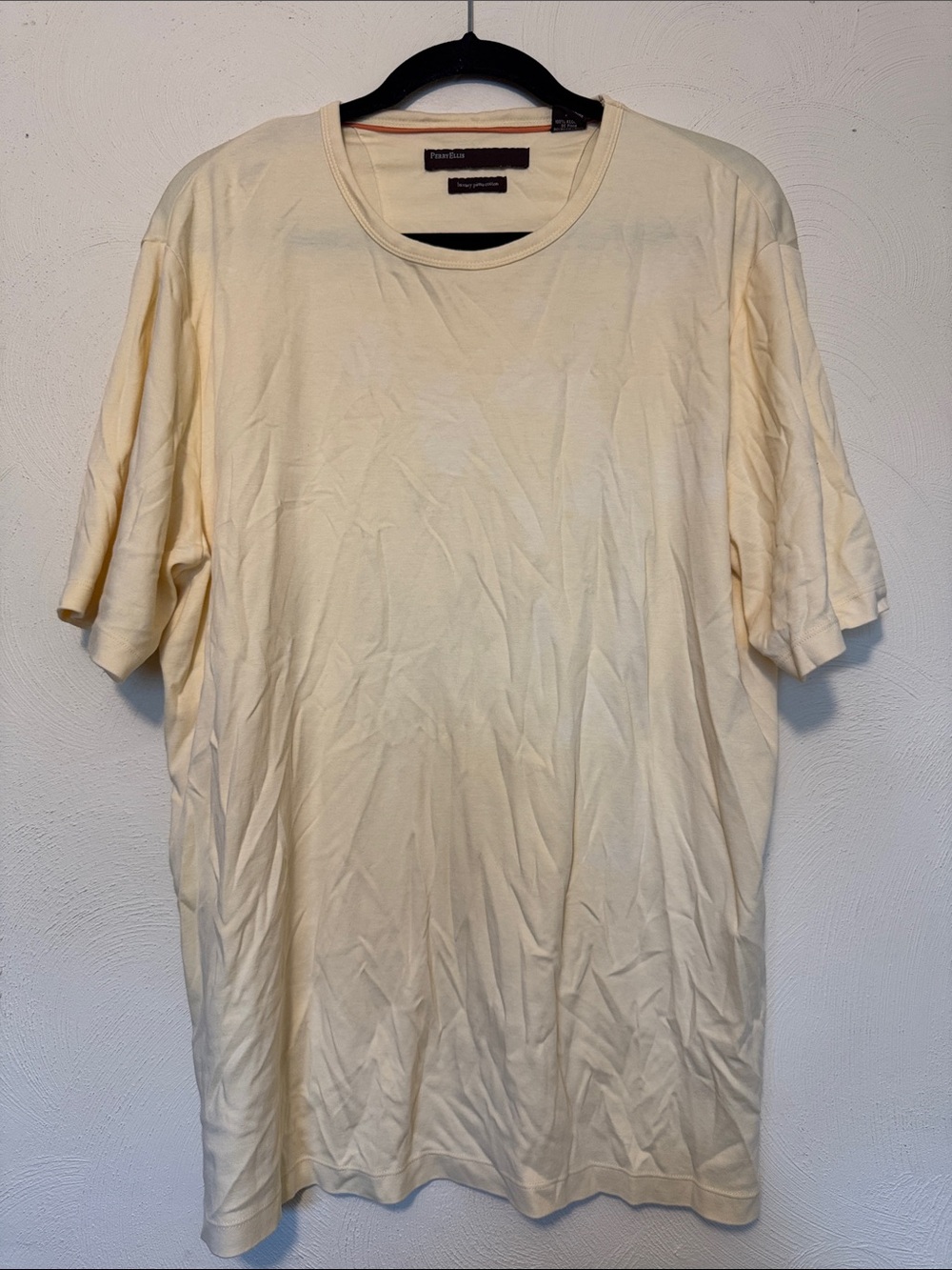 Perry Ellis Short Sleeve Crewneck Tee - Cream